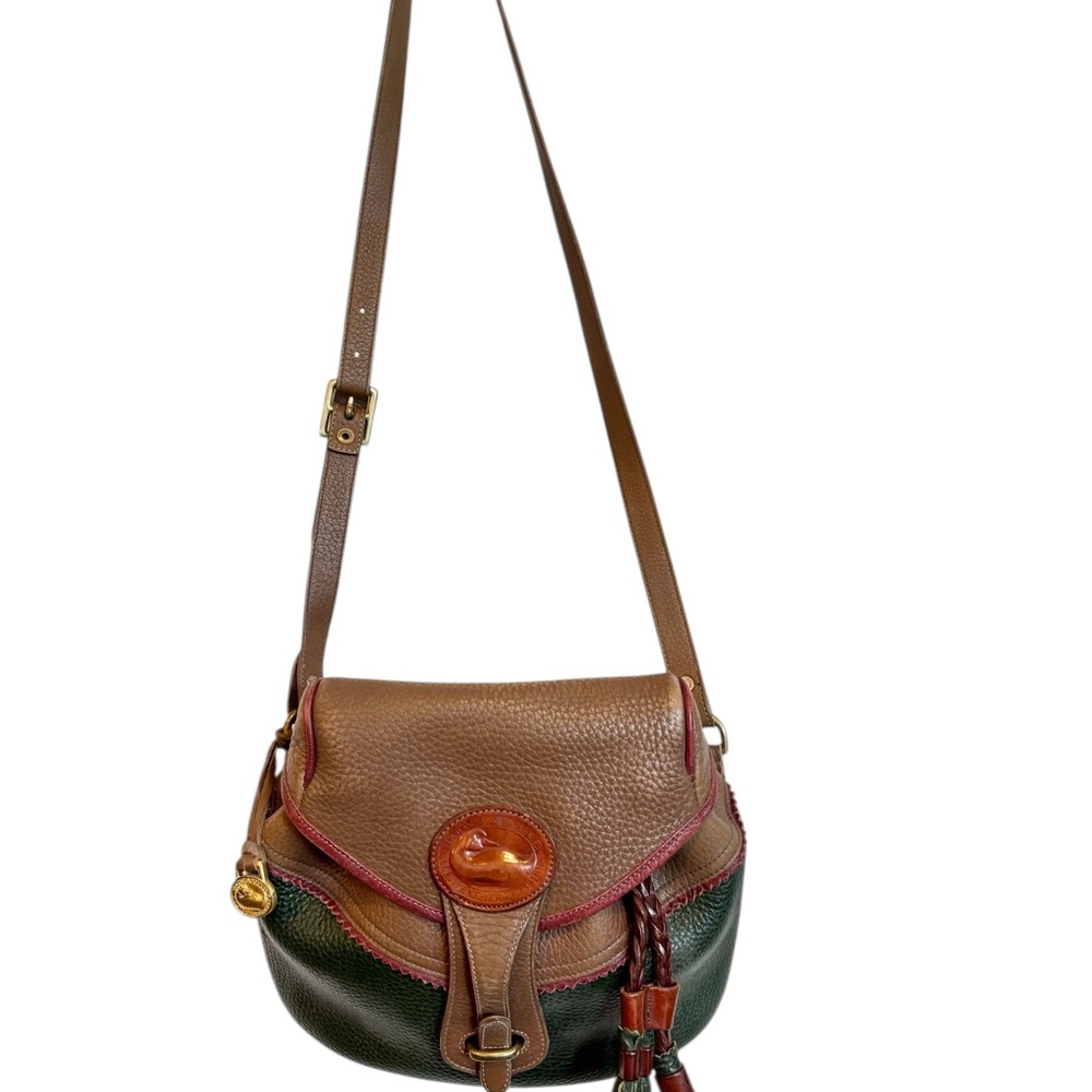 Dooney & Bourke Vintage Teton Leather Old West Trail Ride Saddle Bag. - Picture 2 of 7